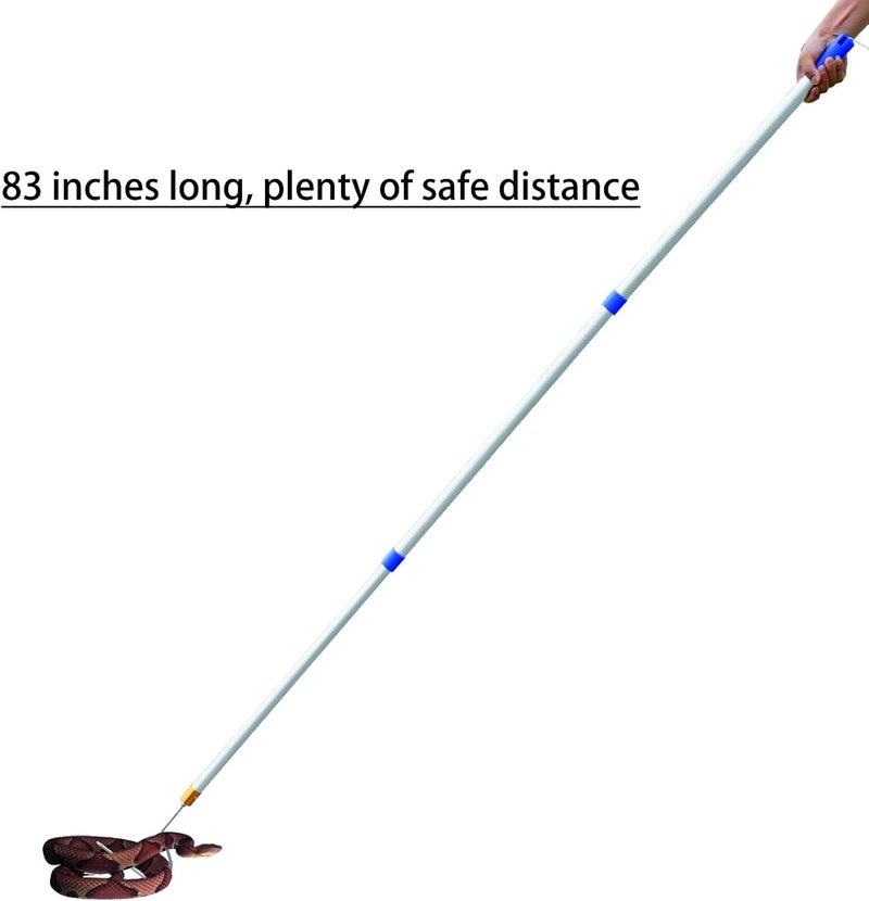 Flowpubs 36"-83" Telescoping Snake Hook - Professional Outdoor/Home Reptile Tool, Aircraft-Grade Aluminum Pole & Stainless Steel Hook, Holds 50lbs - Image 4